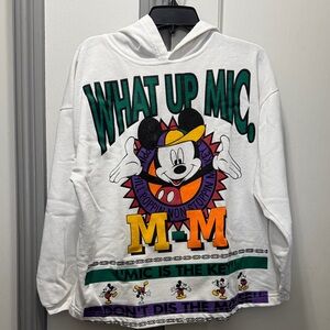 Disney Colorful Mickey Mouse White Hoodie